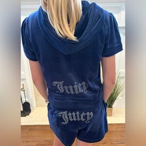 Juicy Velour Hoodie & Shorts Set